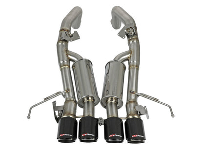 aFe MACH Force-Xp Axle-Back Exhaust System w/ Carbon Fiber Tips Chevrolet Corvette (C7) 14-19 6.2L aFe