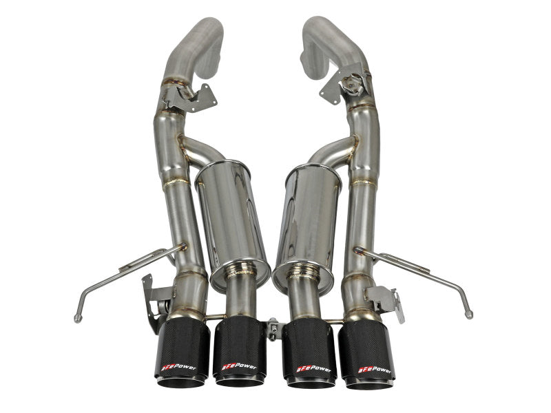 aFe MACH Force-Xp Axle-Back Exhaust System w/ Carbon Fiber Tips Chevrolet Corvette (C7) 14-19 6.2L