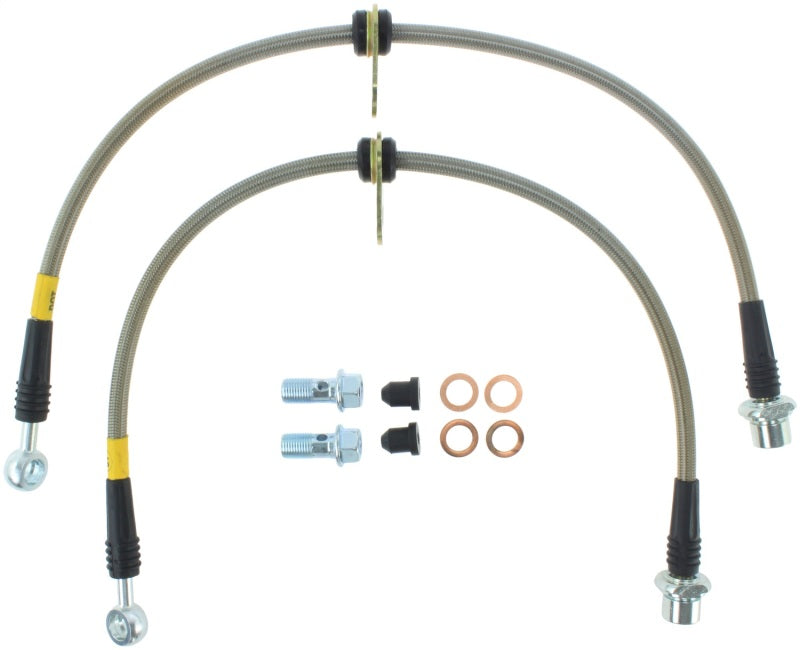 STOPTECH 02-12 TOYOTA CAMRY COUPE/SEDAN / 04-08 SOLARA FRONT STAINLESS STEEL BRAKE LINES, 950.44015 - eliteracefab.com