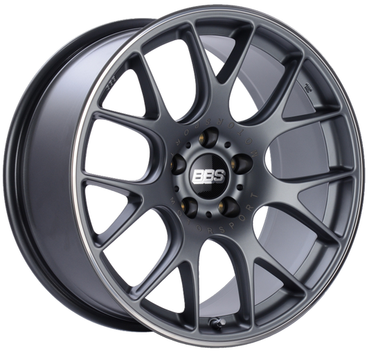 BBS CH-R 19x9.5 5x120 ET35 Satin Titanium Polished Rim Protector Wheel -82mm PFS/Clip Required - eliteracefab.com