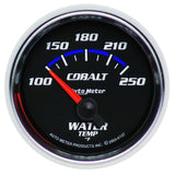 AutoMeter GAUGE; WATER TEMP; 2 1/16in.; 100-250deg.F; ELECTRIC; COBALT