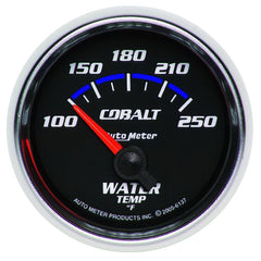 Autometer Cobalt 52.4mm 100-250 deg. F Short Sweep Electronic Water Temperature Gauge.