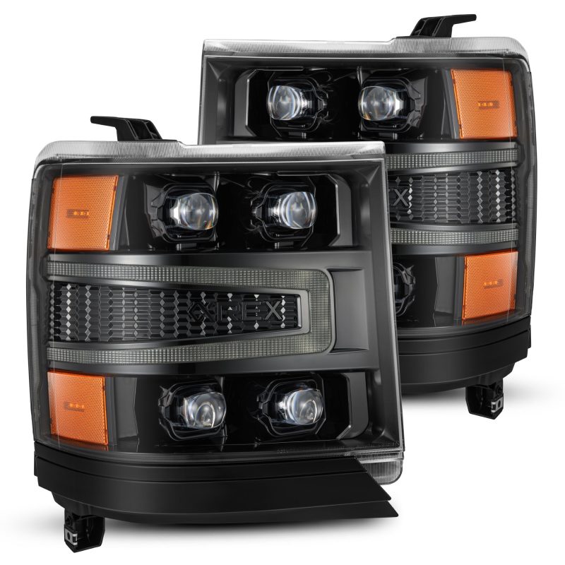 AlphaRex 16-18 Chevy 1500HD NOVA-Series LED Proj Headlghts Alpha BK Atv Lgt/SeqSig & DRL(Req 810023) - eliteracefab.com