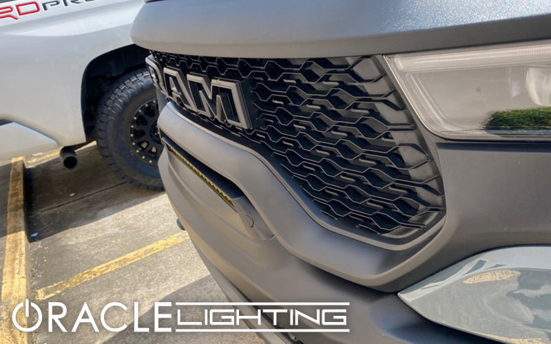 ORACLE Lighting 19-22 RAM Rebel/TRX Front Bumper Flush LED Light Bar System - Yellow - eliteracefab.com