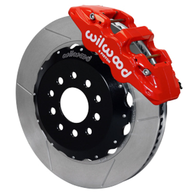 Willwood 63-87 Chevy C10/C15 AERO6 Front Brake Kit Red Caliper 14.25in GT Slotted Rotor Wilwood