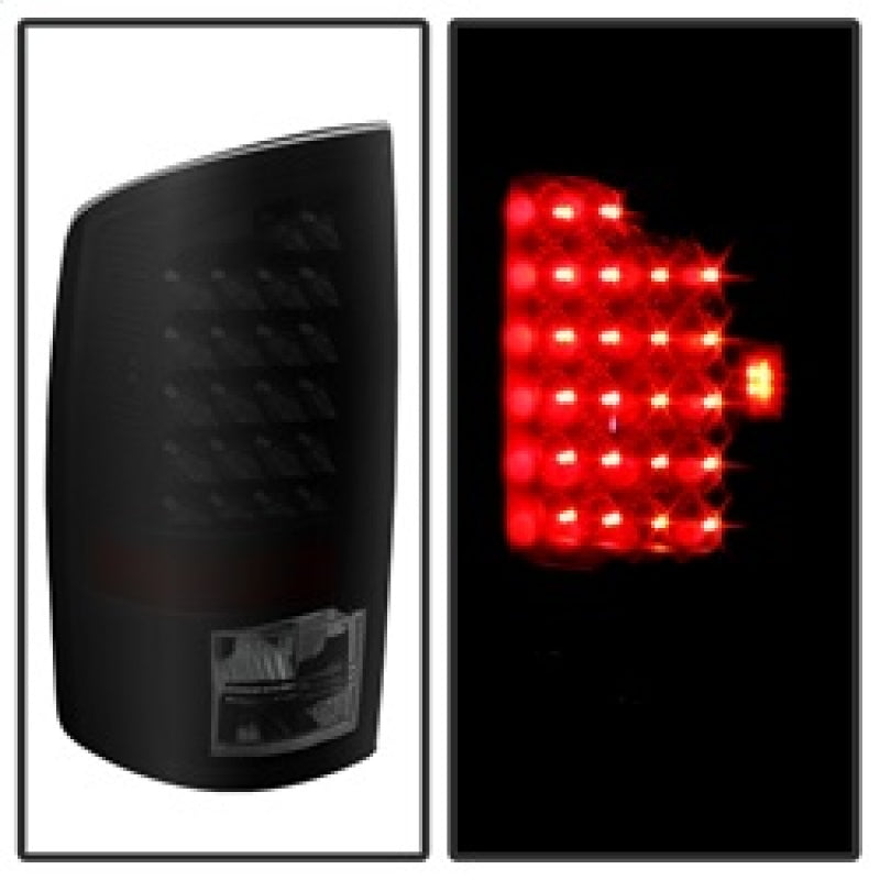 Xtune Dodge Ram 02-06 1500 / Ram 2500/3500 03-06 LED Tail Light Black Smoke ALT-JH-DR02-LED-BKSM - eliteracefab.com