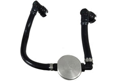 J&L 18-19 Ford Mustang GT Passenger Side Oil Separator 3.0 - Clear Anodized - eliteracefab.com