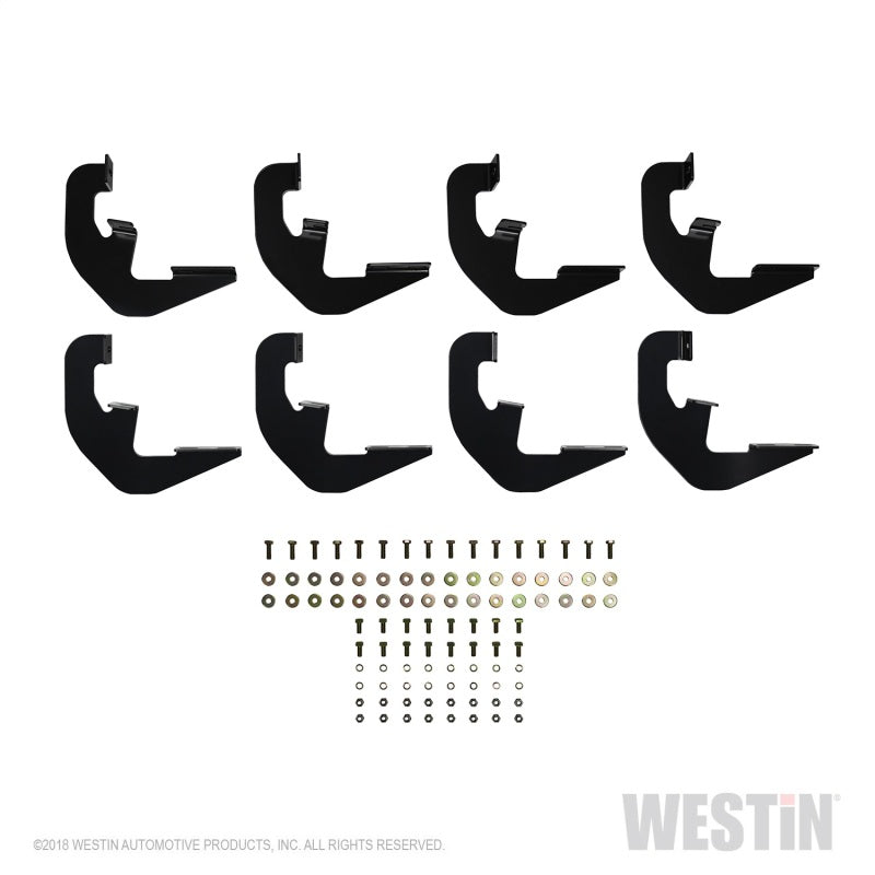 Westin 2019 Chevrolet Silverado/Sierra 1500 Double/CC Non LD Running Board Mount Kit - Black - eliteracefab.com