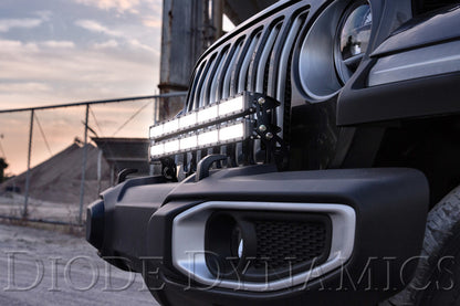 Diode Dynamics 18-21 Jeep JL Wrangler/Gladiator SS30 Bumper Bracket Kit - White Combo (Single) Diode Dynamics