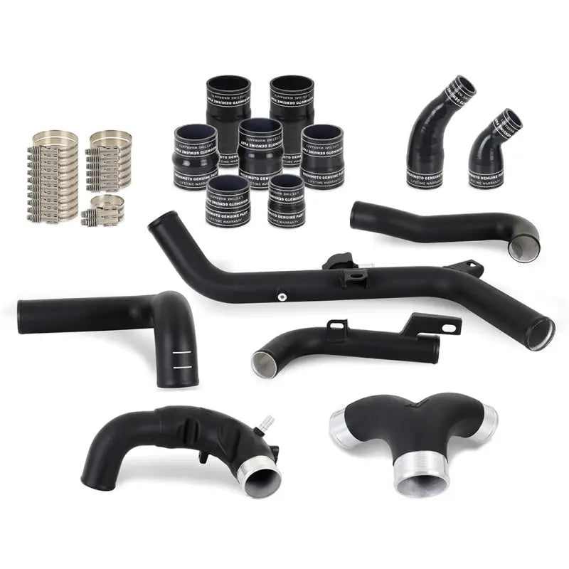 Mishimoto 2021+ Ford Bronco 2.7L High-Mount Intercooler Pipe Upgrade Kit - Wrinkle Black Mishimoto