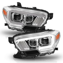 Load image into Gallery viewer, ANZO 2016-2017 Toyota Tacoma Projector Headlights w/ Plank Style Design Chrome/Amber w/ DRL