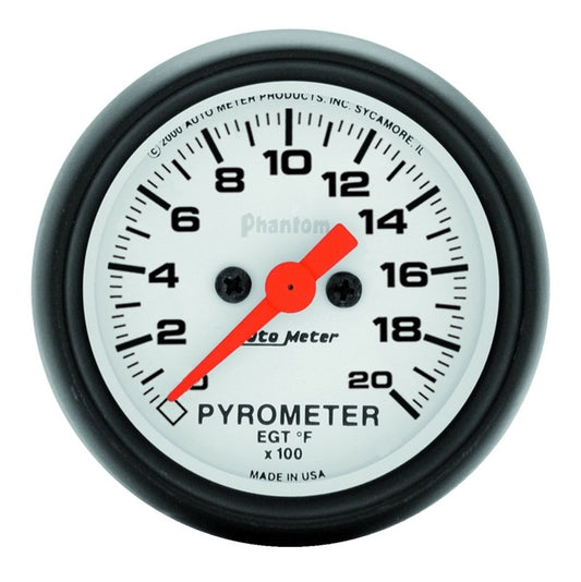 Autometer Phantom 2 1/16in 2000 Deg F Digital Stepper Motor Pyrometer (EGT) Gauge 5745