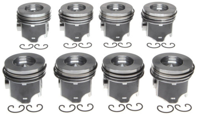 Mahle OE Ford 6.0L Diesel w/ Reduced Compression Distance by .030 Piston Set (Set of 8) w/ .03 Rings