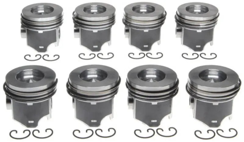 Mahle OE Ford IHC T444E 445 V8 7.3L Powerstroke Direct Injection Turbo Piston Set (Set of 8) Mahle OE