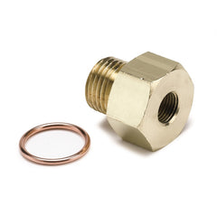 AutoMeter FITTING; ADAPTER; METRIC; M16X1.5 MALE TO 1/8in. NPTF FEMALE; BRASS - eliteracefab.com