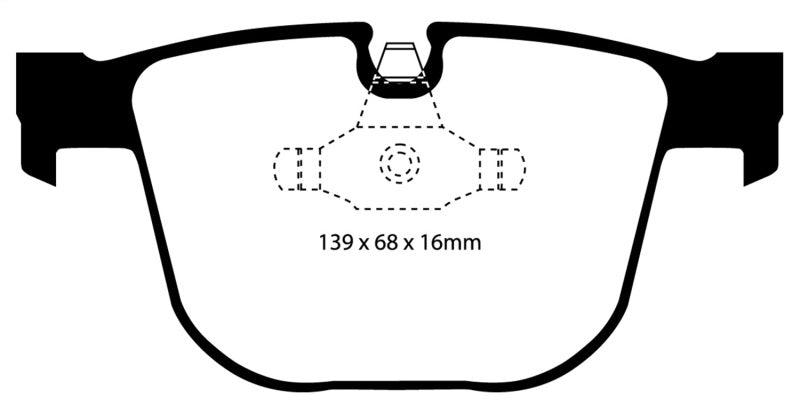 EBC 08-10 BMW M3 4.0 (E90) Yellowstuff Rear Brake Pads - eliteracefab.com