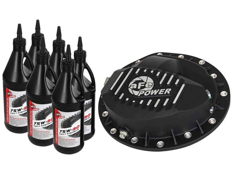 aFe Power Cover Diff Front Machined w/ 75W-90 Gear Oil Dodge Diesel Trucks 03-11 L6-5.9/6.7L - eliteracefab.com