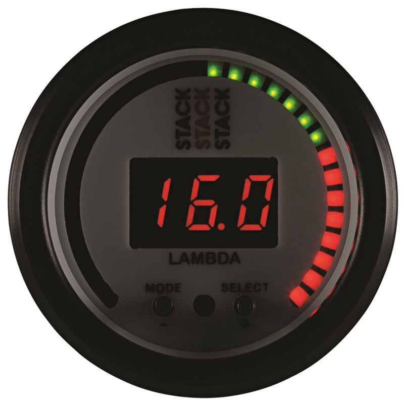 Autometer Stack 52mm Pro-Control Wideband Air/Fuel Ratio (Lambda) Gauge - White ST3404