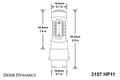 Diode Dynamics 3157 LED Bulb HP11 LED - Cool - White (Pair) Diode Dynamics