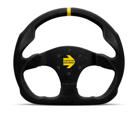 Momo MOD30 Steering Wheel 320 mm -  Black Suede/Black Spokes/1 Stripe R1960/32S MOMO