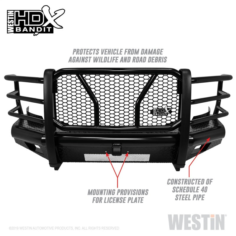 Westin 11-14 Chevrolet Silverado 2500/3500 HDX Bandit Front Bumper - Blk