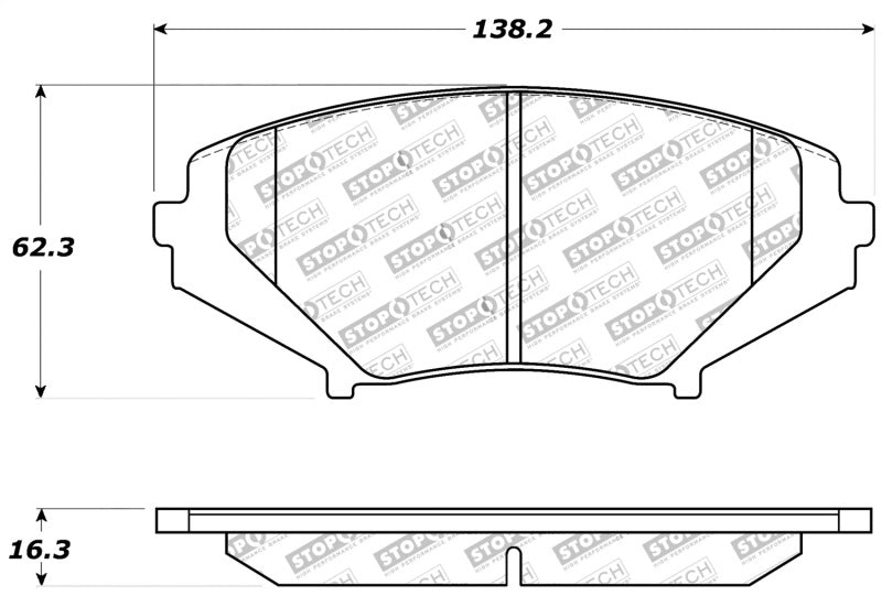 STOPTECH PERFORMANCE 04-07 RX-8 FRONT PADS, 309.10090 - eliteracefab.com