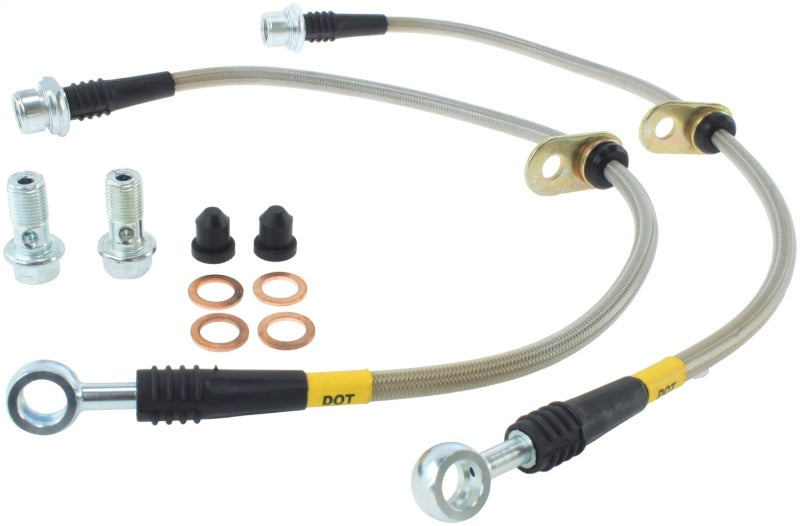 STOPTECH 08-10 TOYOTA LAND CRUISER FRONT STAINLESS STEEL BRAKE LINE KIT, 950.44025 - eliteracefab.com