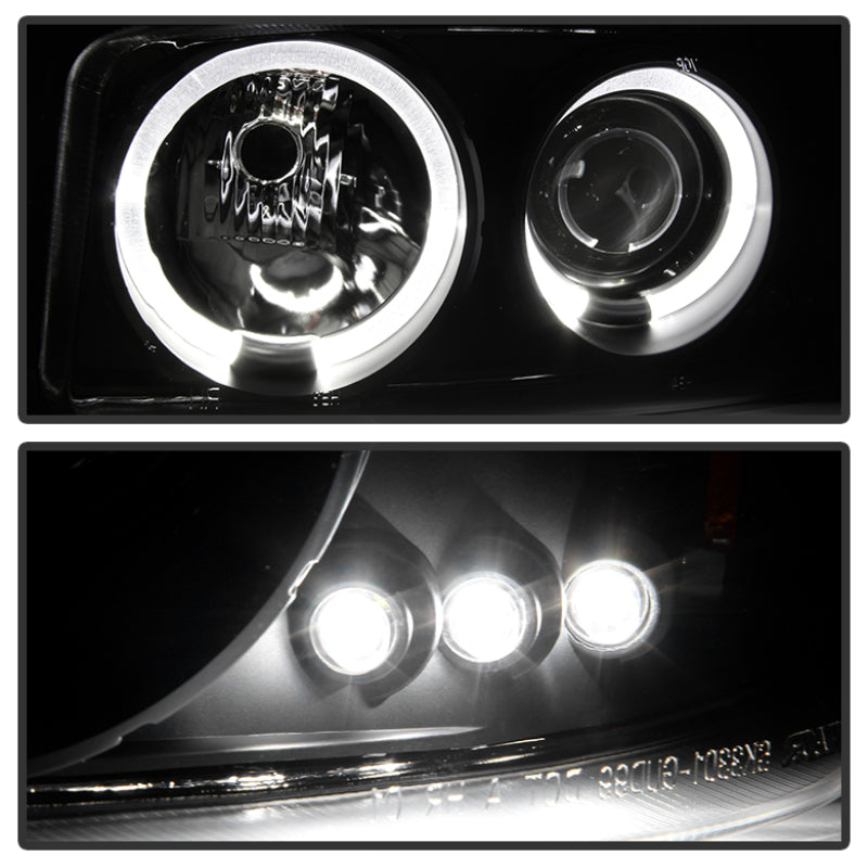 Spyder GMC Sierra 1500/2500 99-06 Projector Headlights LED Halo LED Blk Smke PRO-YD-CDE00-HL-BSM - eliteracefab.com