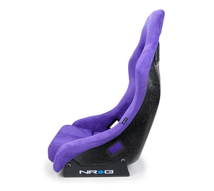 NRG FRP Bucket Seat PRISMA Edition w/ Pearlized Back Purple Alcantara - Medium - FRP-303PP-PRISMA