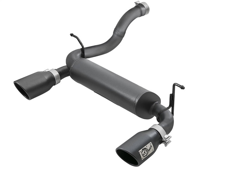 aFe Rebel Series 2.5in 409 SS Axle-Back Exhaust w/ Black Tips 2018+ Jeep Wrangler (JL) V6 3.6L - eliteracefab.com