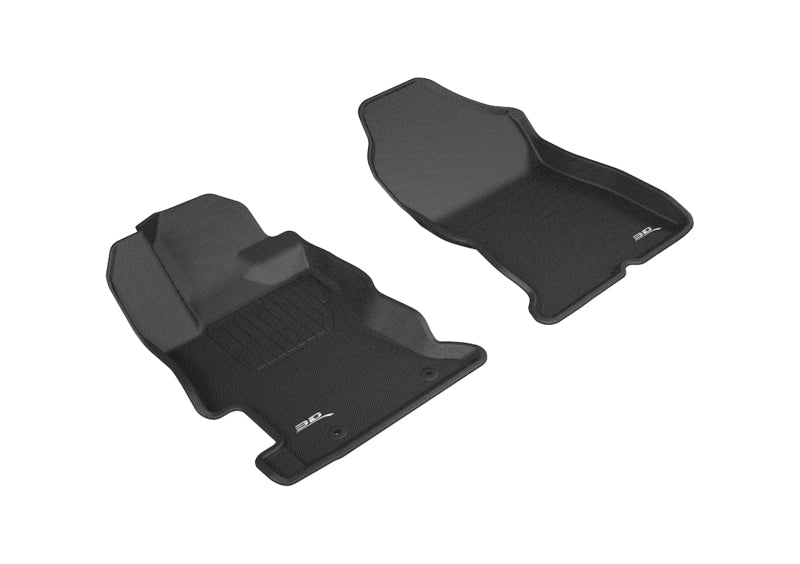 3D MAXpider 2017-2019 Subaru Impreza/Crosstrek Kagu 1st Row Floormat - Black - eliteracefab.com