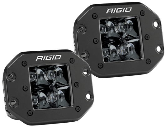Rigid Industries D2 - Midnight Edition Flush Mount Spot Lights - eliteracefab.com