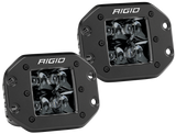 Rigid Industries Spot Flush Mount Midnight Pair D-Series Pro - 212213BLK