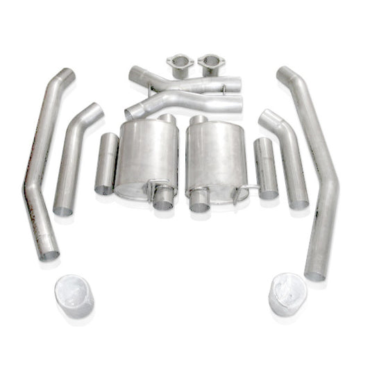 Stainless Works 2004 GTO 3in Catback Chambered Mufflers X-Pipe Wide Oval Tip Stainless Works