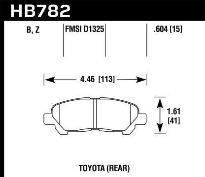 Hawk Performance HPS 5.0 Rear Brake Pads - HB782B.604 Hawk Performance