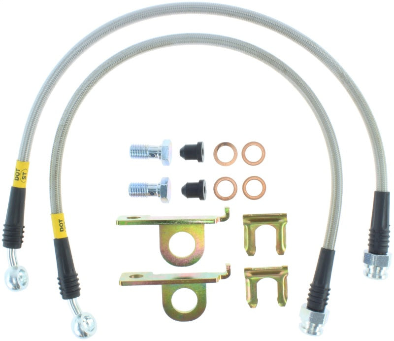 STOPTECH 04-08 CADILLAC STS / 05-08 14-15 CHEVROLET CORVETTE STAINLESS STEEL REAR BRAKE LINES, 950.62503 - eliteracefab.com