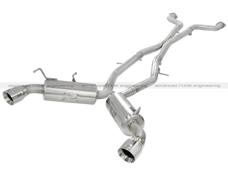 aFe Takeda 2.5inch SS Exhaust Cat-Back 09-13 Nissan 370Z V6 3.7L Polished Tips - eliteracefab.com