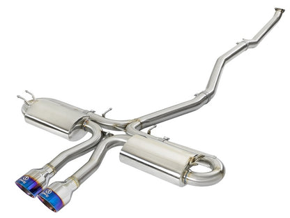 aFe Takeda 3in 304 SS Cat-Back Exhaust System w/ Blue Tips 2017+ Honda Civic Si 4Dr I4 1.5L (t) aFe