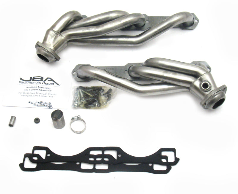 JBA 1830S | 92-95 CHEVROLET BLAZER 5.0L/5.7L W/O A.I.R. 1-1/2IN PRIMARY RAW 409SS CAT4WARD HEADER; 1992-1995 - eliteracefab.com