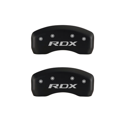 MGP 4 Caliper Covers Engraved Front Acura Engraved Rear RDX Red finish silver ch MGP