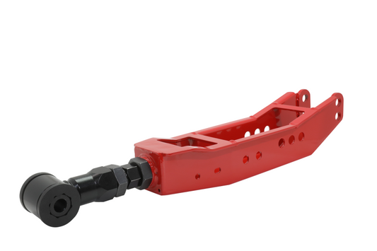 REAR LOWER CONTROL ARMS - AFTERMARKET END LINKS REQUIRED - TOYOTA 86 / SCION FR-S / SUBARU BRZ - Red - eliteracefab.com