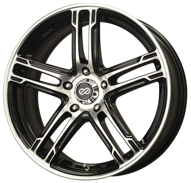 Enkei FD-05 17x7 5x114.3 40mm Offset Black Machined Wheel Enkei