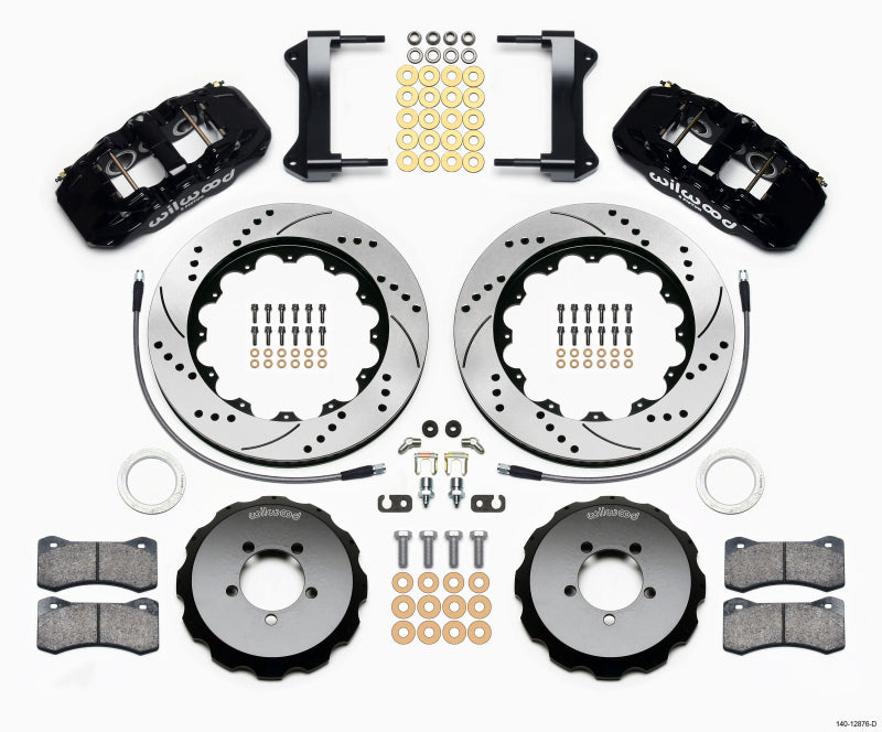 Wilwood AERO6 Front Hat Kit 14.00 Drilled 1999-2012 Subaru WRX w/Lines Wilwood