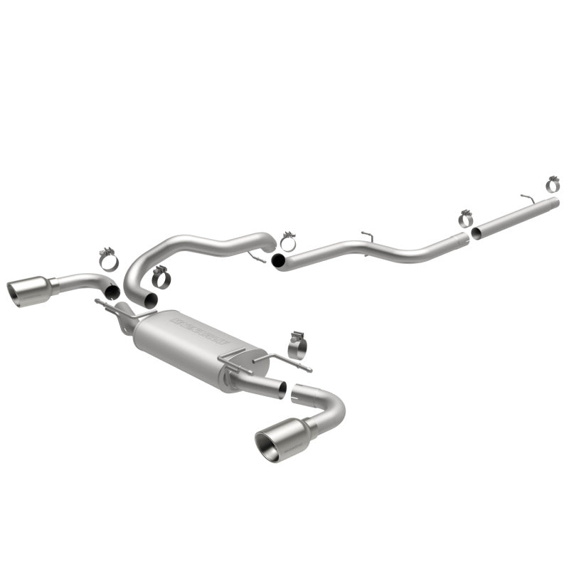 MagnaFlow 10-12 Mazda 3 L4 2.5L Hatchback Split Rear Exit Stainless Cat Back Performance Exhaust - eliteracefab.com