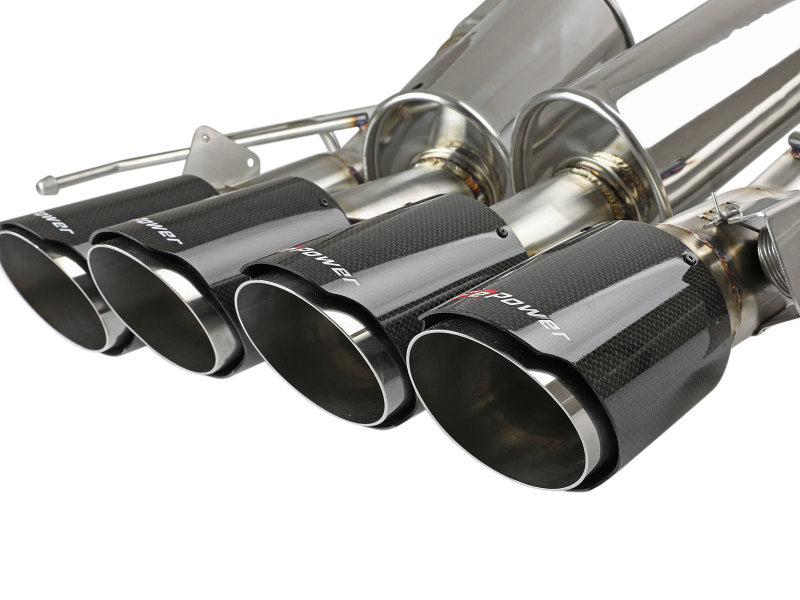 aFe MACHForce XP Axle Back 304SS Exhaust w/ Carbon Fiber Tips 15-19 Chevy Corvette Z06 aFe