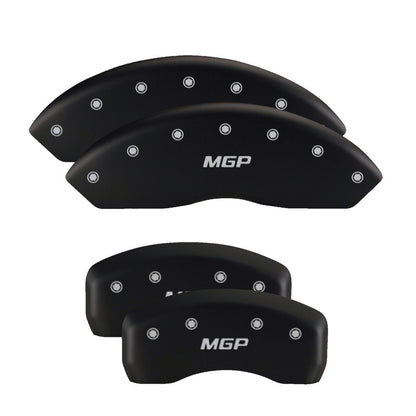 MGP 4 Caliper Covers Engraved Front & Rear Lincoln Red finish silver ch MGP