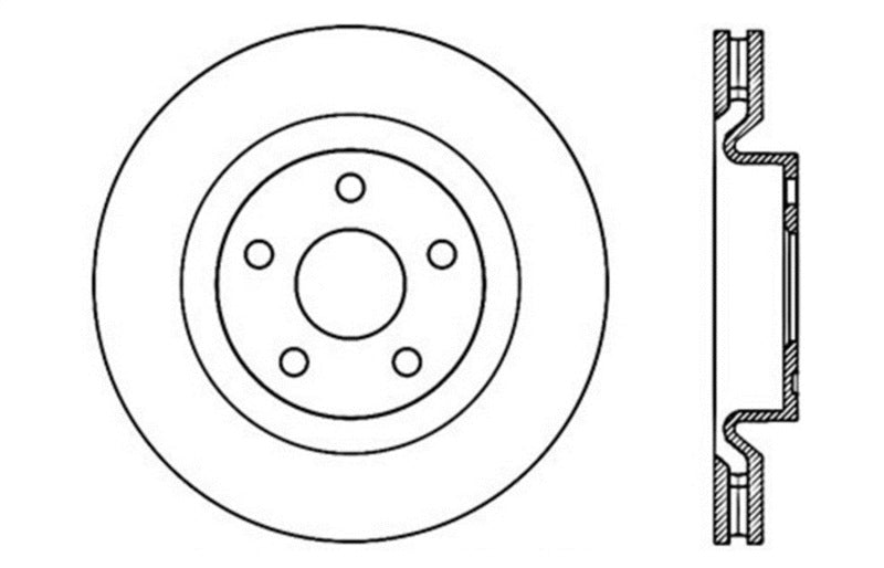 StopTech 08-09 Pontiac G8 Slotted & Drilled Front Left Rotor Stoptech
