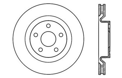 StopTech 08-09 Pontiac G8 Slotted & Drilled Front Left Rotor Stoptech