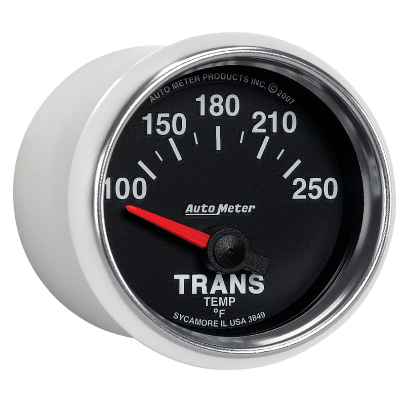 Autometer GS 52mm 100-250 Degree F Short Sweep Electronic Transmission Temperature Gauge 3849