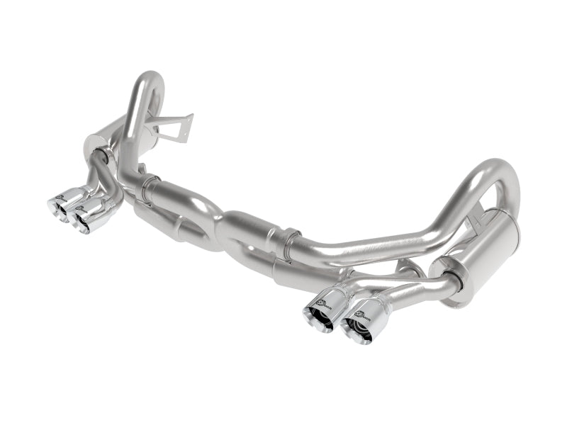 aFe MACHForce XP 12-16 Porsche 911 Carrera H6-3.8L SS-304 Cat-Back Exhaust w/ Polished Quad Tips aFe